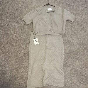 Callahan Gray Knit Two-Piece Set